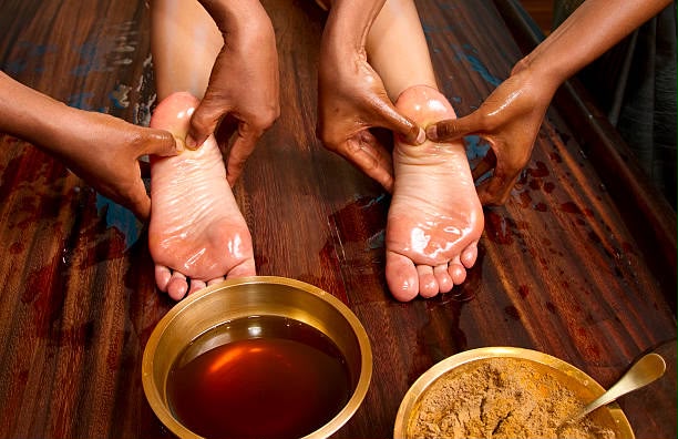 Pada Abhyangam foot massage